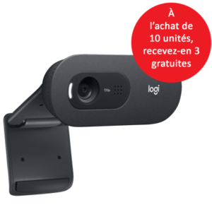 A l'achat de 10 unités de la Webcam Logitech C505e, recevez 3 autres gratuitement
